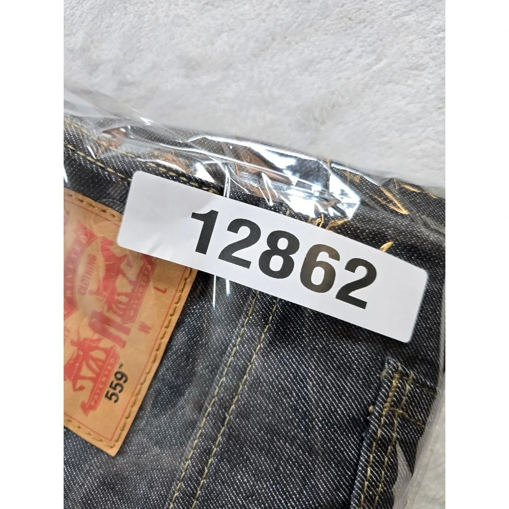 Levi's 559 Jeans Mens 50x34 Big Tall Dark Wash Blue Denim Relaxed Straight Fit